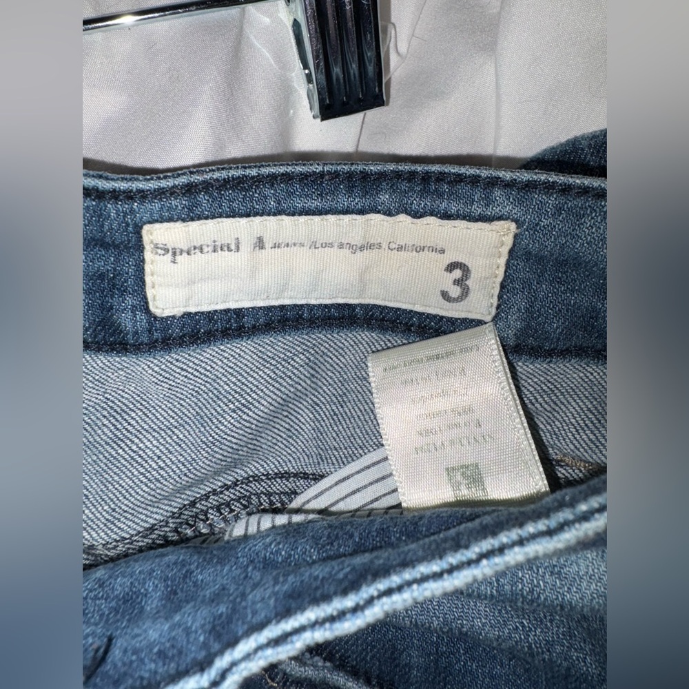 Upcycled Denim HALLOWEEN Woman’s Distressed Special A Jean Refashioned Patchwork - Picture 3 of 3